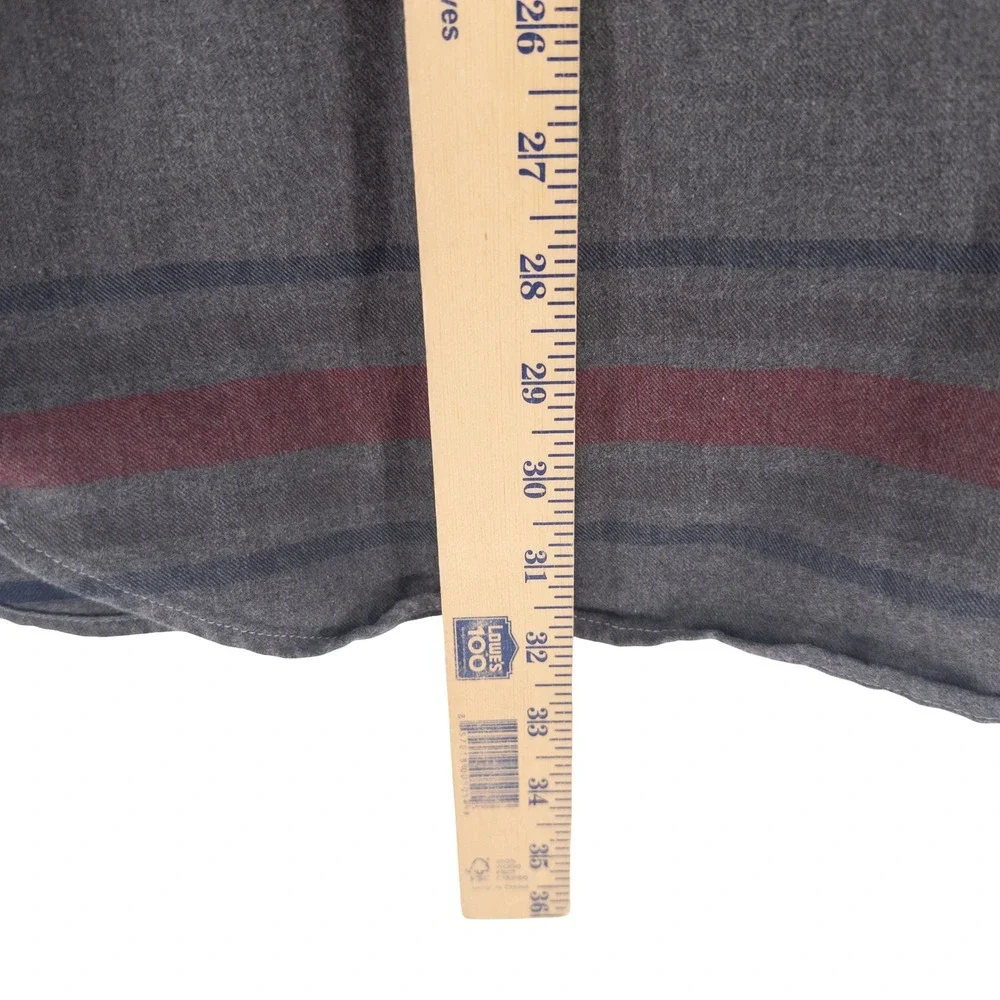 The North Face‎ Mens XXL Approach Flannel Shirt Grey Burgundy Striped Gorpcore